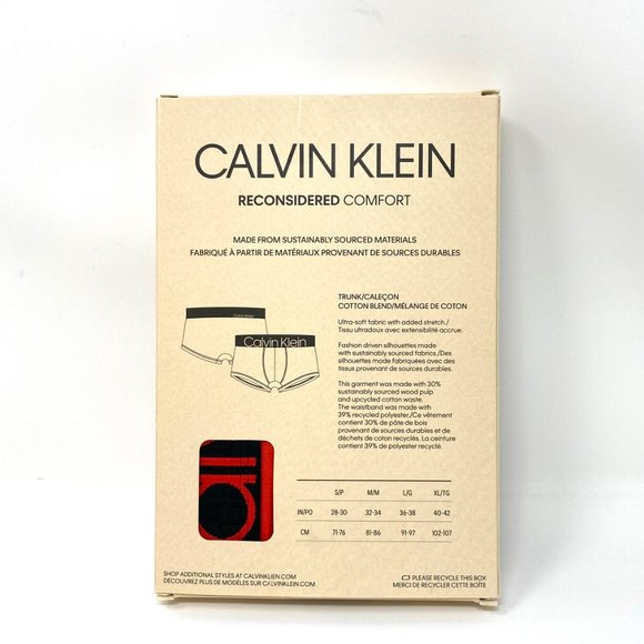 💖MEGA SALE💖🌿  Calvin Klein Reconsidered Comfort Red Trunk Cotton  NB2682660 - Picture 6 of 8
